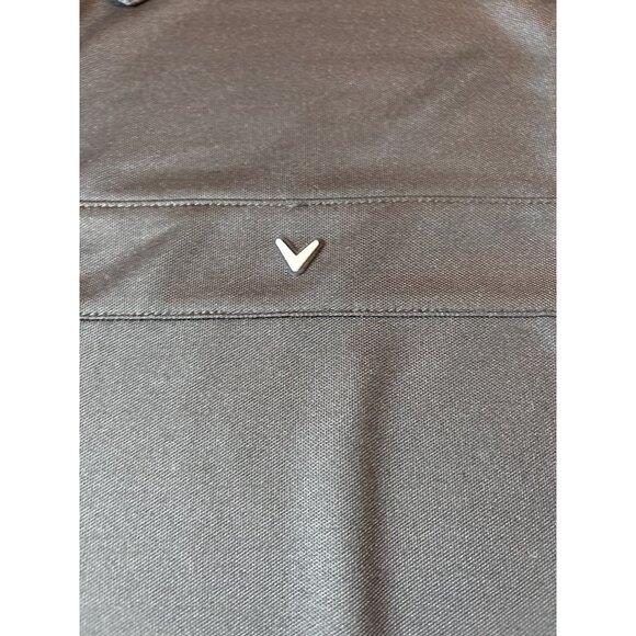 Callaway Mens Polo Shirt L Black Polyester Short Sleeve Golf Apparel - Picture 3 of 11